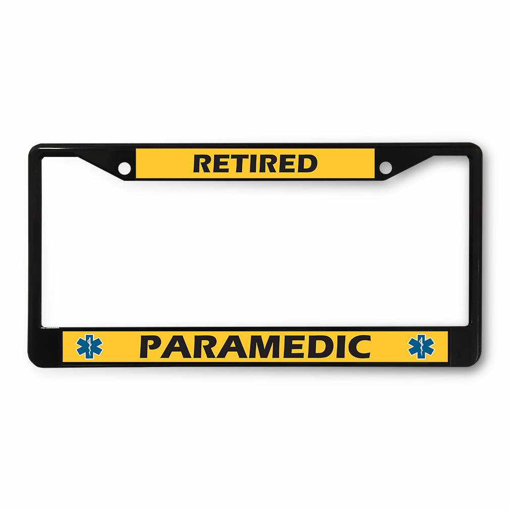 License Plate Frame Vinyl Insert Retired Paramedic Medical Symbol Profession - Imagen 2 de 14