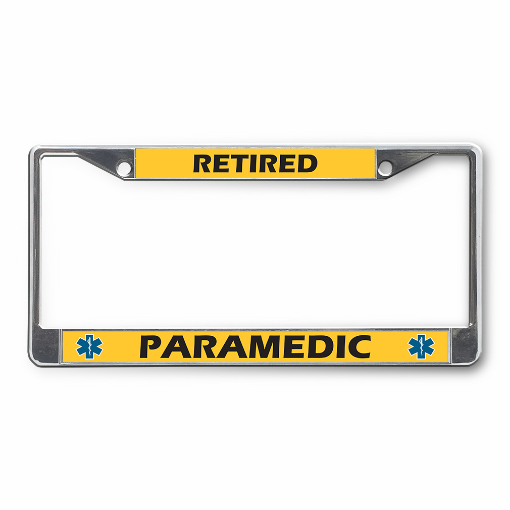 License Plate Frame Vinyl Insert Retired Paramedic Medical Symbol Profession - Imagen 6 de 14