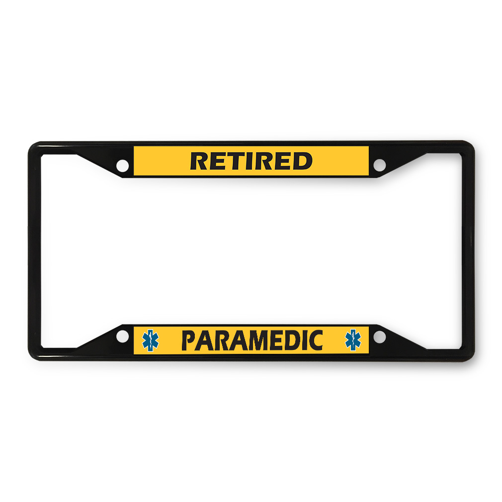 License Plate Frame Vinyl Insert Retired Paramedic Medical Symbol Profession - Imagen 9 de 14