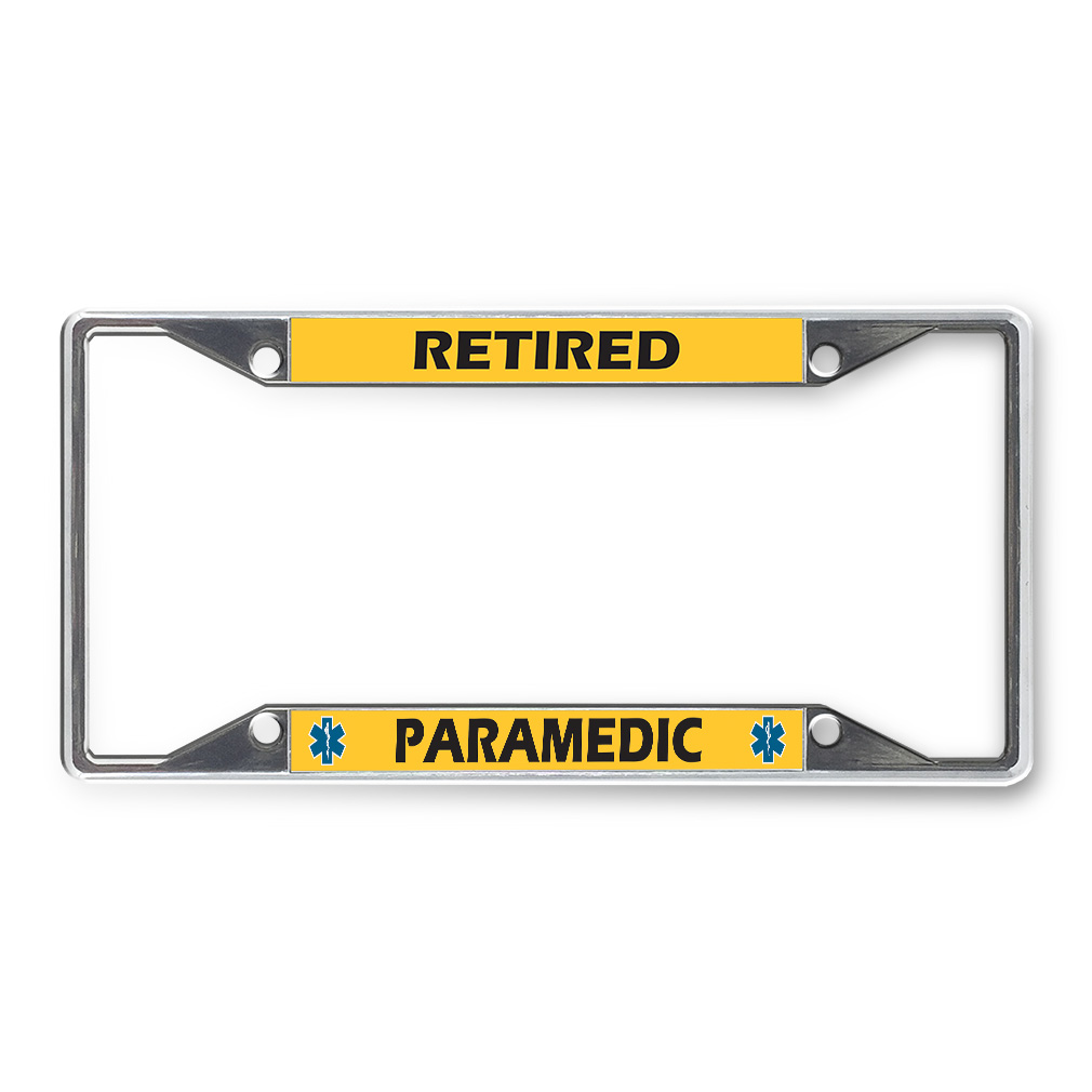License Plate Frame Vinyl Insert Retired Paramedic Medical Symbol Profession - Imagen 12 de 14