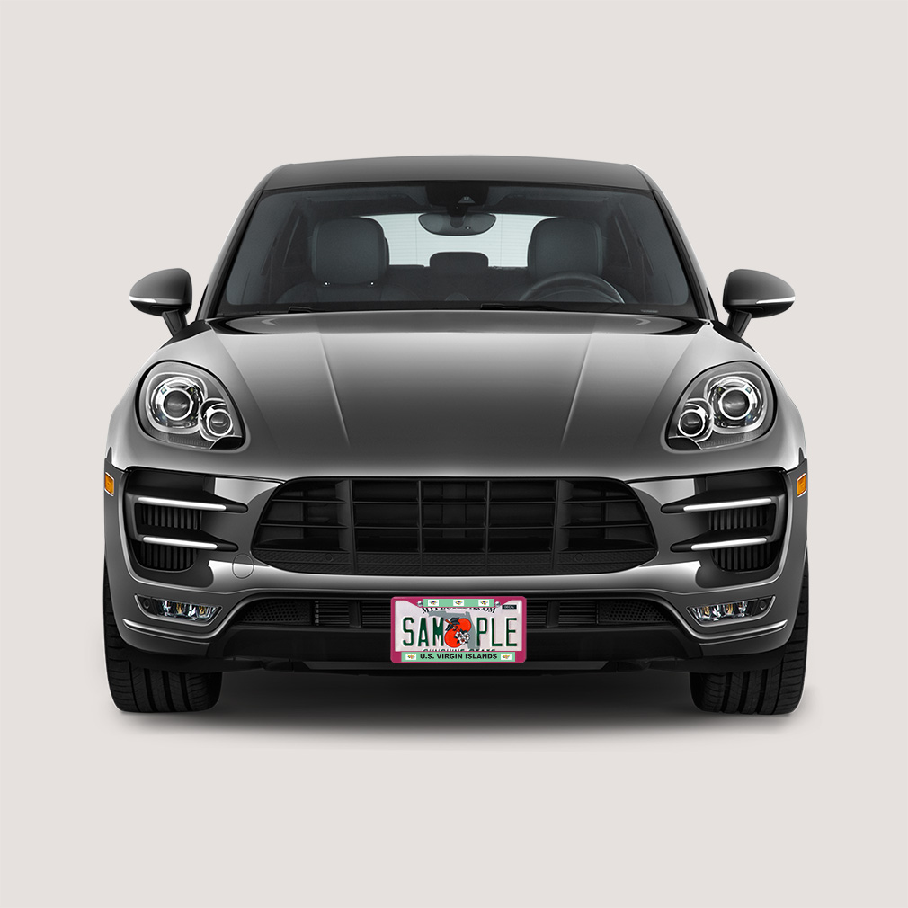 Metal License Plate Frame Vinyl Insert U.S. Virgin Islands Flag Places & Travel - Imagen 8 de 14