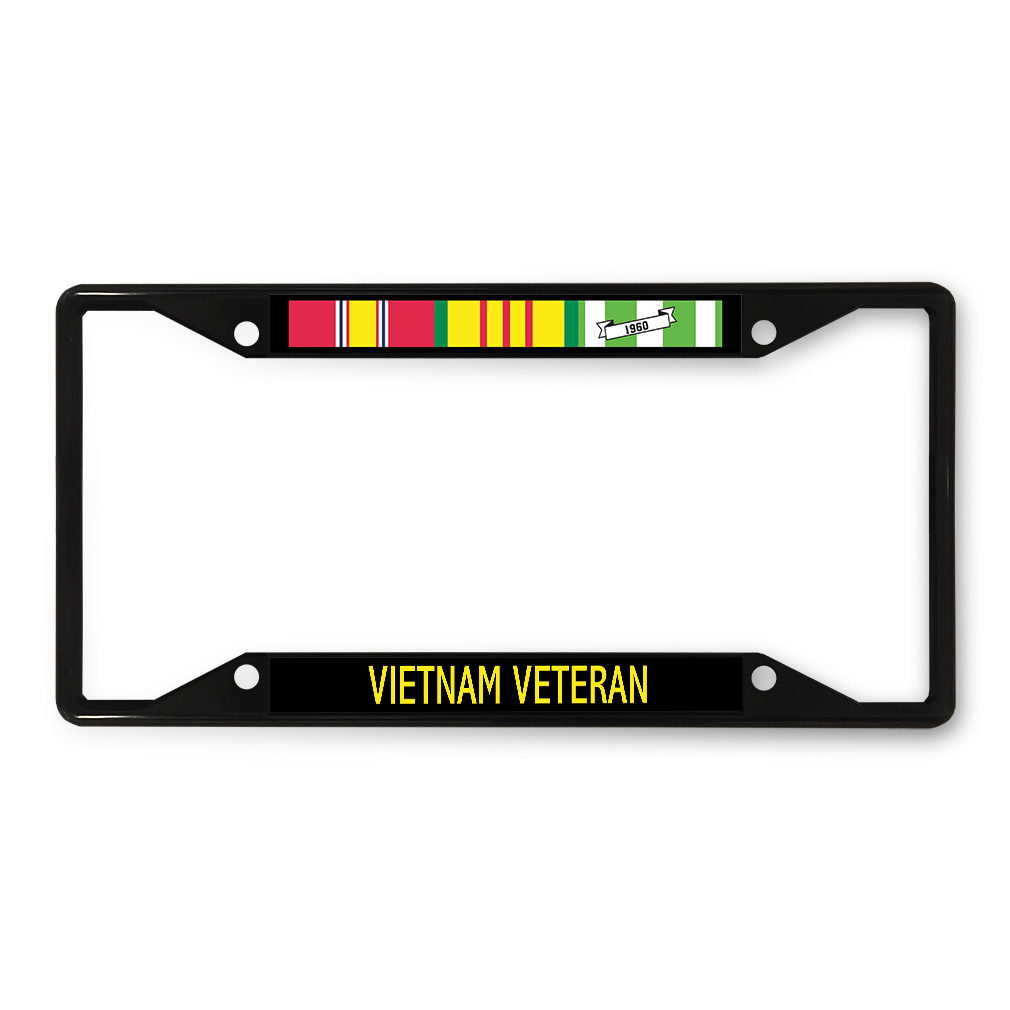 Marco de matrícula de metal inserto de vinilo bandera de veteranos de Vietnam militar - Imagen 9 de 14