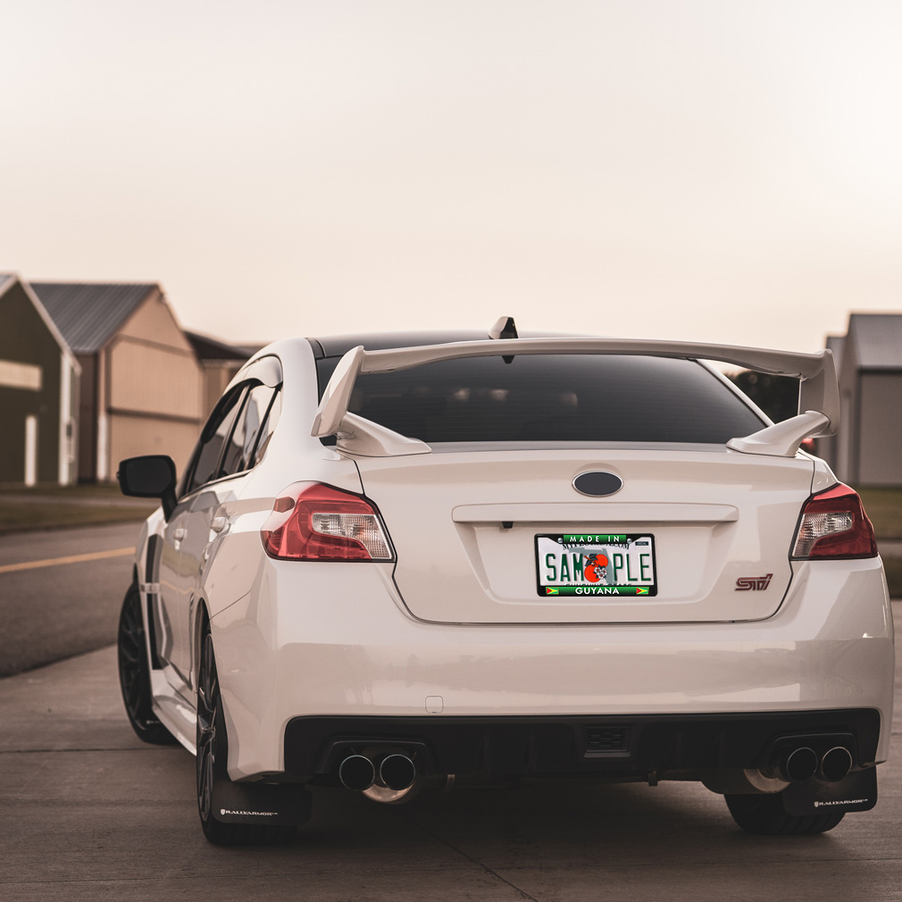 Metal License Plate Frame Vinyl Insert Made in Guyana